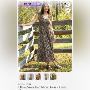 Natural Life Olive Maxi dress